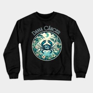 Spanish Embrace: Cancer Serenity"- Zodiac Horoscope Star Signs Crewneck Sweatshirt